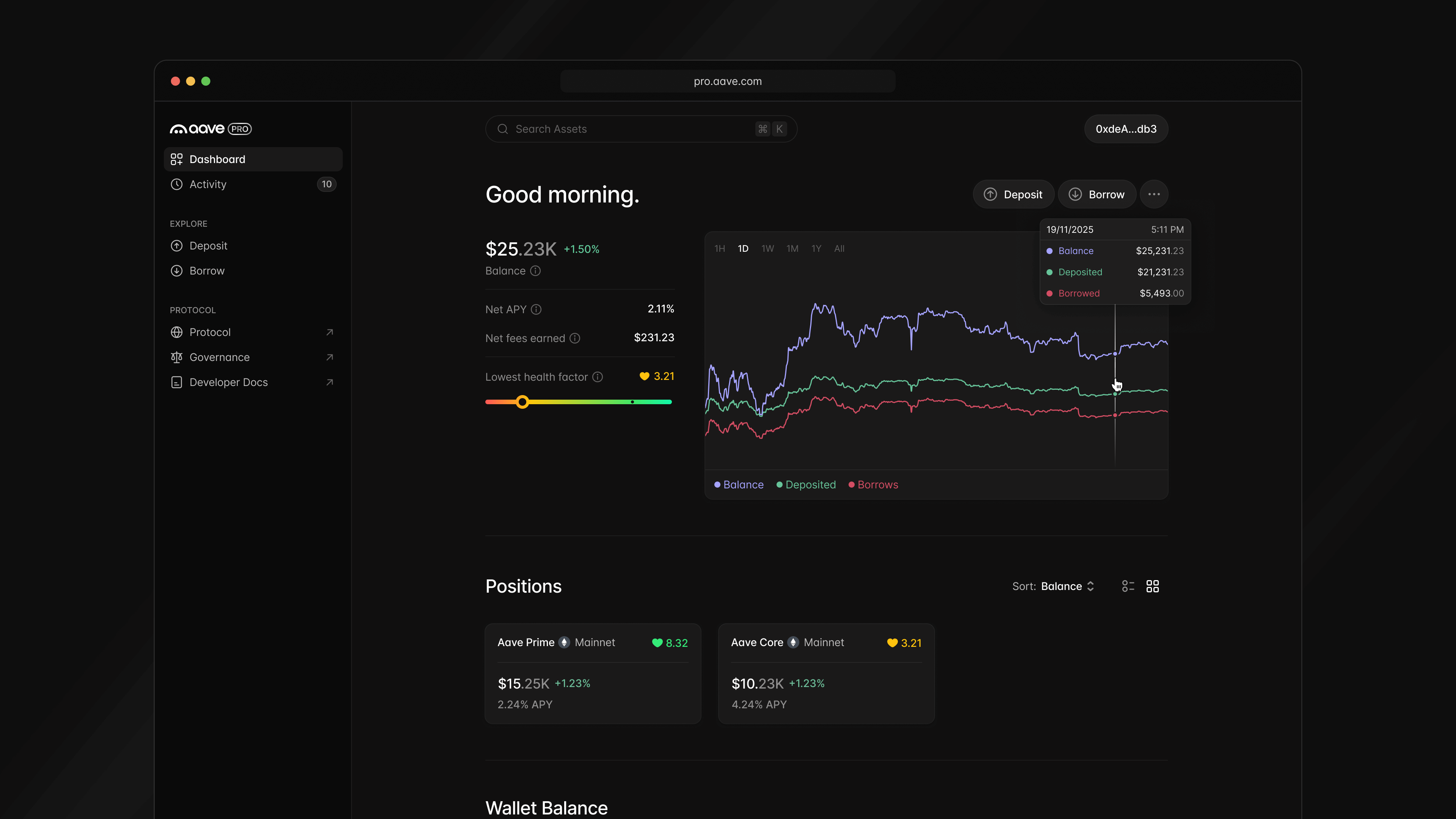 Aave V4 Pro UI Preview
